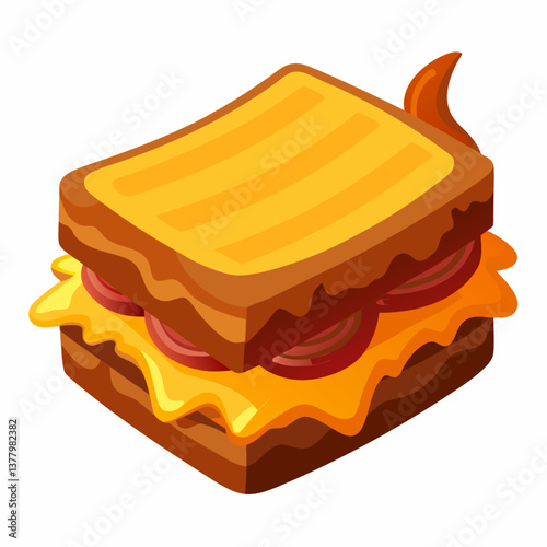 bbq brisket grilled cheese with smoky sauce
