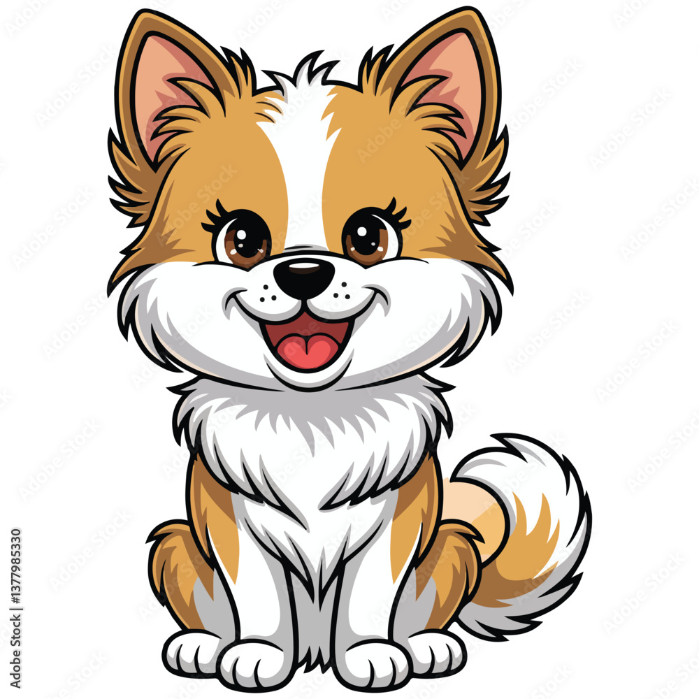 A Vector of a dog that has a happy face Steph curry vector illustration A Vector of a dog that has a happy face Steph curry vector illustration