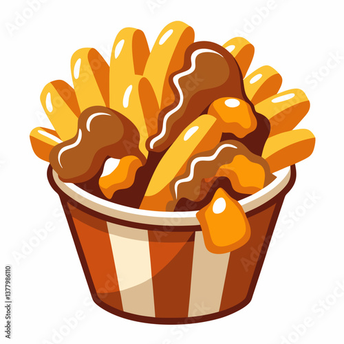 poutine with rich beef gravy and cheese curds