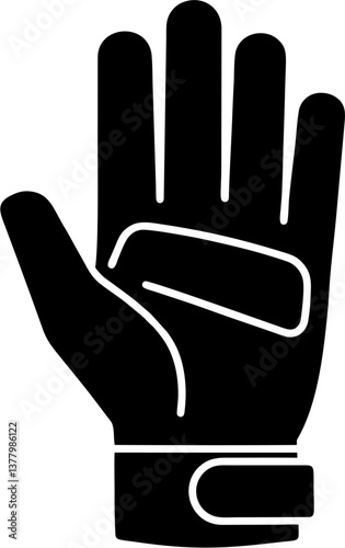 Tactical Glove Silhouette – Bushcraft Outdoor Gear Vector Icon