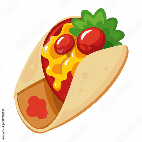 spicy chorizo breakfast burrito with scrambled egg