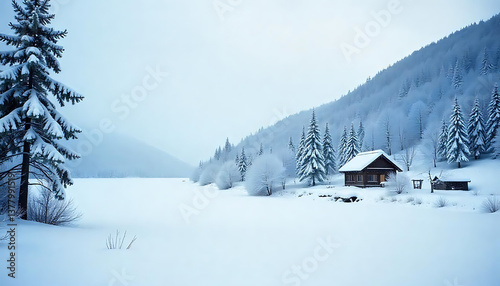 house in the snow