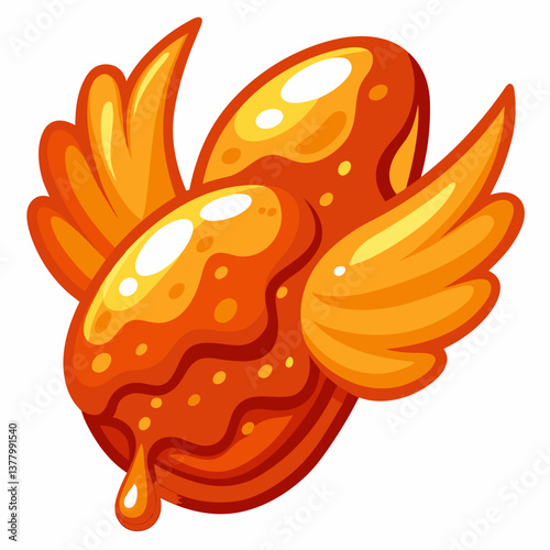 sweet and spicy chicken wings with honey glaze