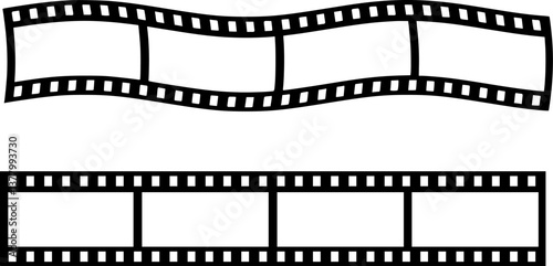 filmstrips on transparent background, diafilm template, isolated