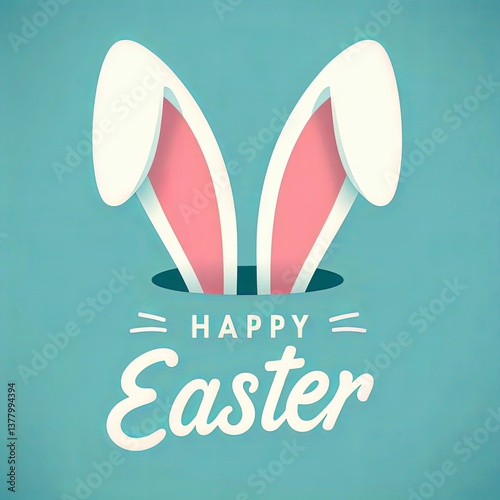 Ilustración pascua. simbolo de pascua. estilo simple minimalista