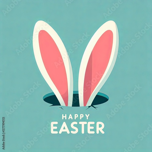 Ilustración pascua. simbolo de pascua. estilo simple minimalista