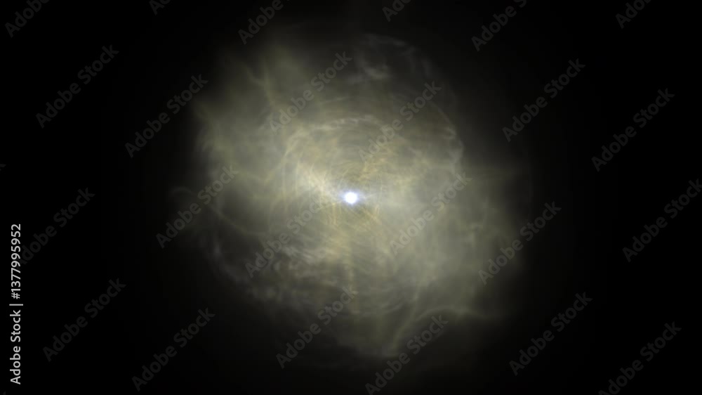 Atomic structure electron cloud simulation. 60 FPS UHD.