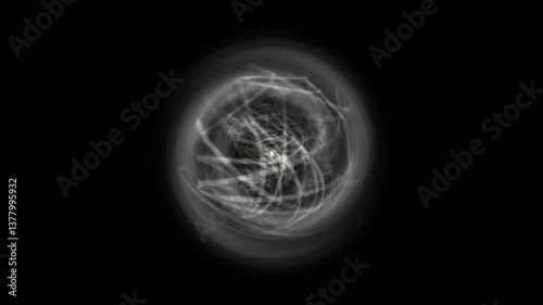 Atomic structure simulation with spinning electron cloud. 60 FPS UHD.