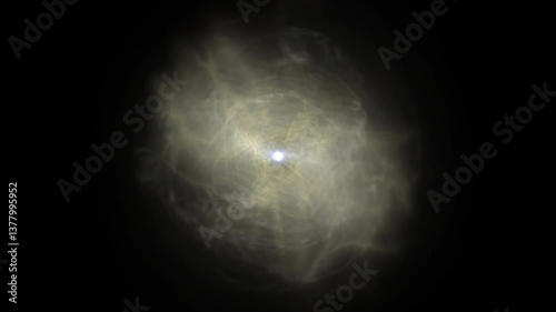 Atomic structure electron cloud simulation. 60 FPS UHD.