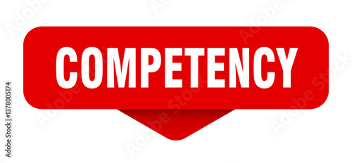 competency sticker. competency sign on transparent background