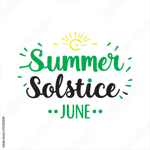 Summer Solstice Typography Design,Elegant Summer Solstice Calligraphy,Summer Solstice June 21 Celebration,Minimalist Summer Solstice Lettering,Handwritten Summer Solstice Vector,Summer Solstice Artist