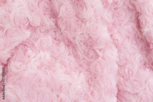 Obraz na płótnie Pink soft fluffy material background w salonie