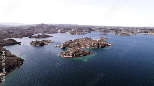 Drone footage of nature landscape in Norway