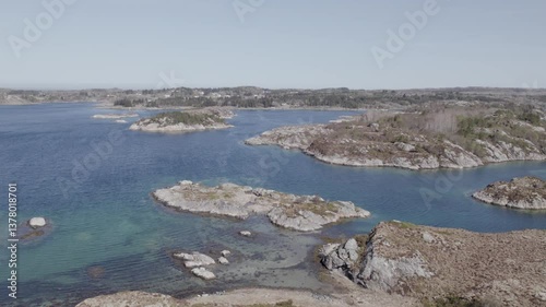 Drone footage of nature landscape in Norway