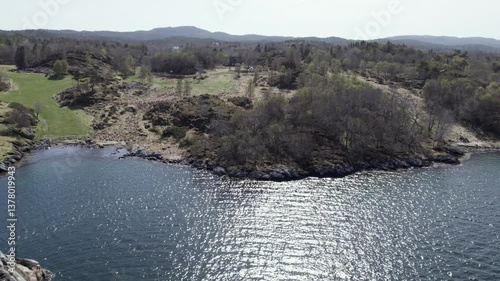 Drone footage of nature landscape in Norway