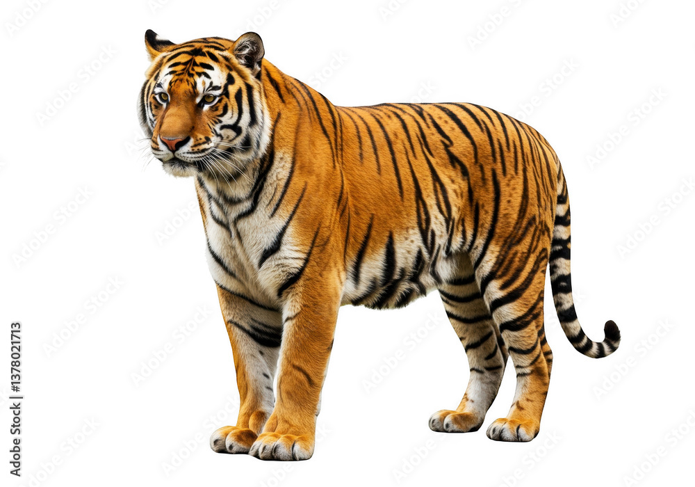 Fototapeta premium Tiger on a white background