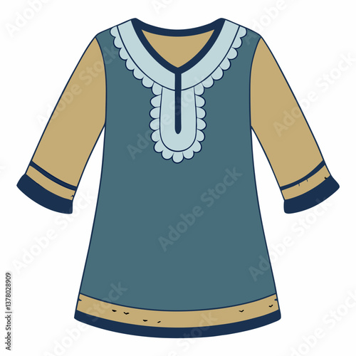 lightweight cotton tunic with lace details