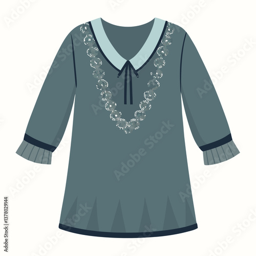lightweight cotton tunic with lace details
