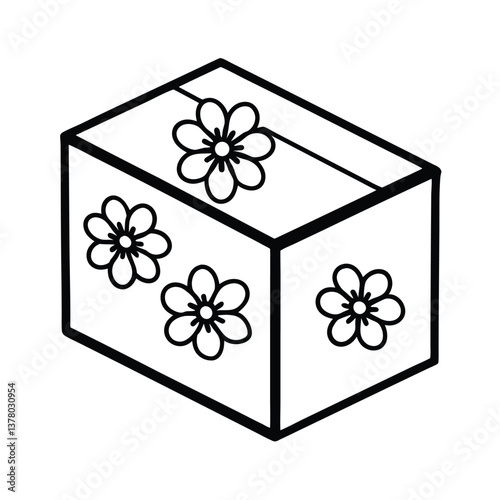 Gift box with ribbon vector illustration for celebration and holidays