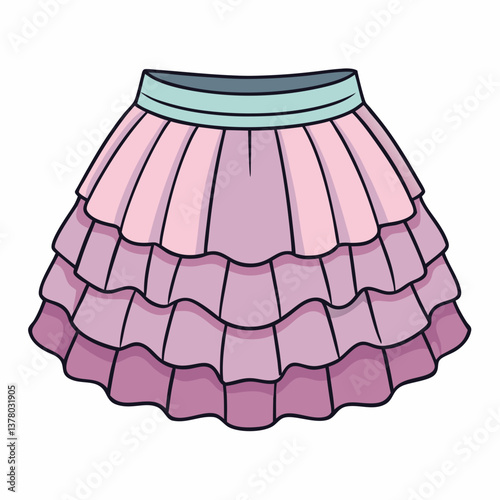 ruffled tutu skirt with elastic waistband