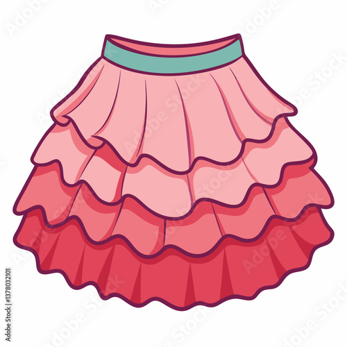 ruffled tutu skirt with elastic waistband