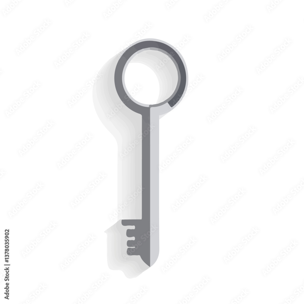 Drum Tuning Key, Flat vector, minimalist design, isolated on a white background. Drum Tuning Key, Flat vector, minimalist design, isolated on a white background.