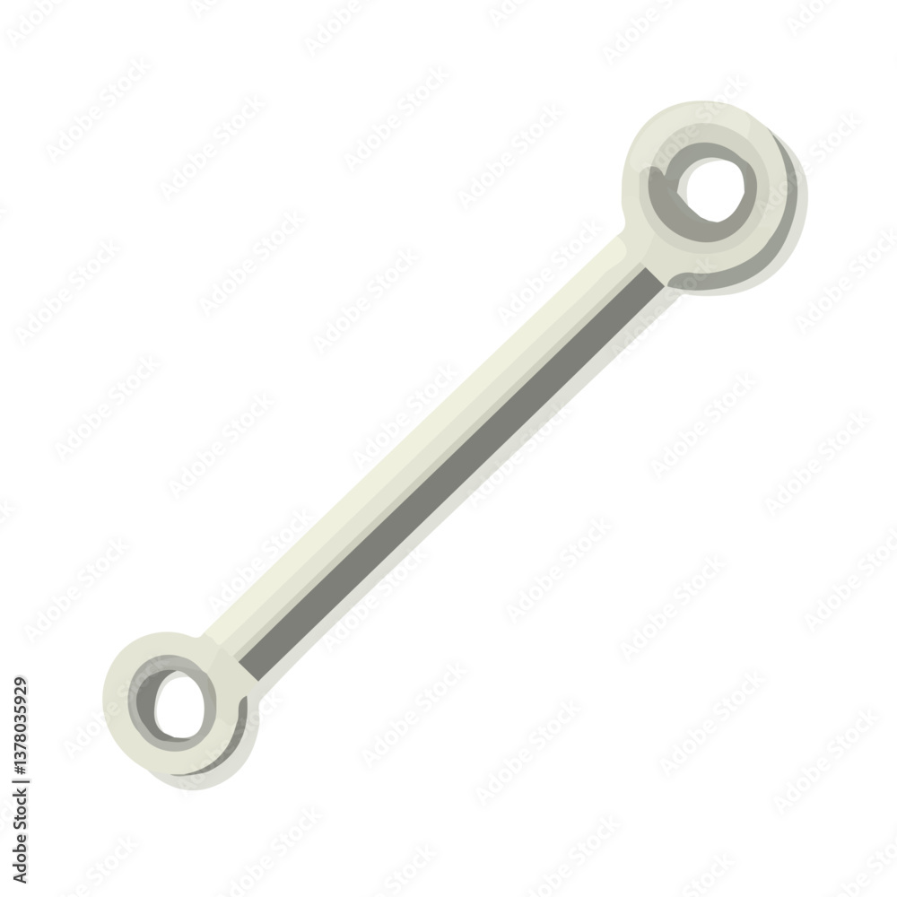 Drum Tuning Key, Flat vector, minimalist design, isolated on a white background. Drum Tuning Key, Flat vector, minimalist design, isolated on a white background.
