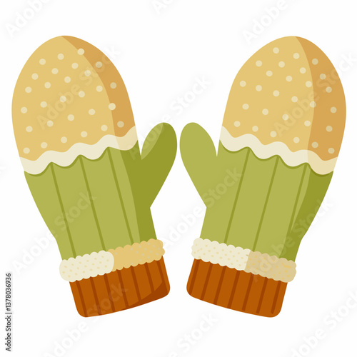cozy fleece lined mittens with knit cuffs 