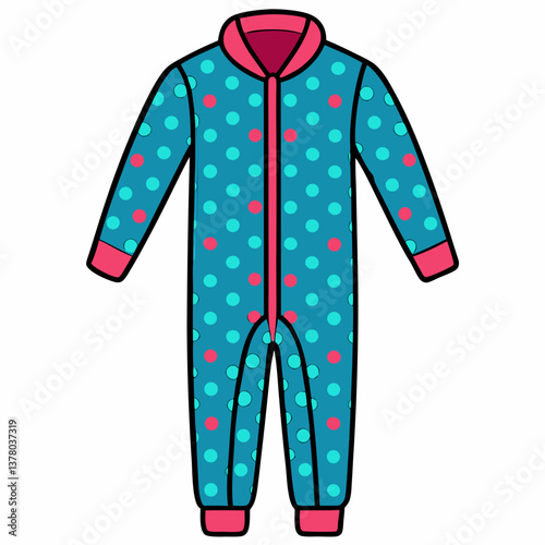 printed fleece pajama onesie with zipper 