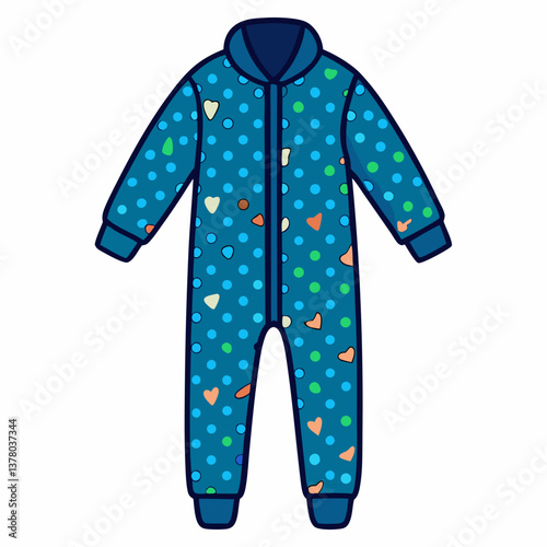 printed fleece pajama onesie with zipper 