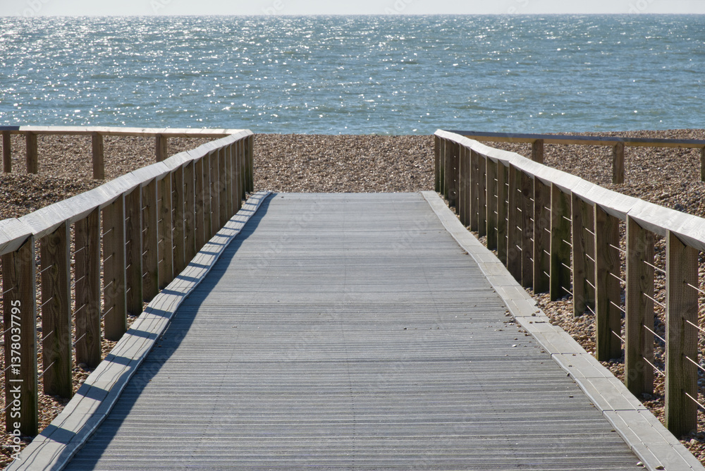 Obraz premium Beach boardwalk, Brighton, England.