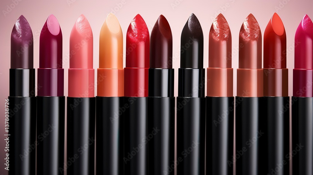 Obraz premium A photo of a vibrant lip tint in various shades.