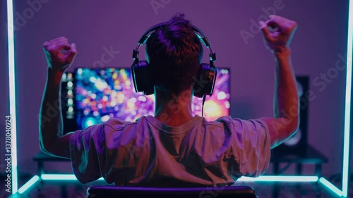 The Gamer Celebrating Victory