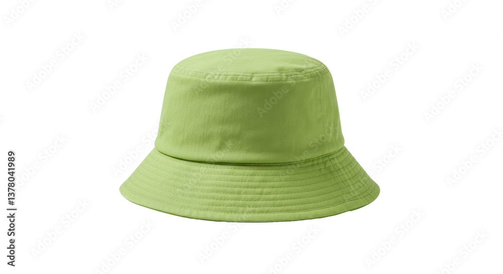Isolated Green Bucket Hat