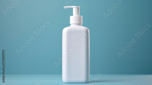 A photo of a white bottle of hand sanitizer.