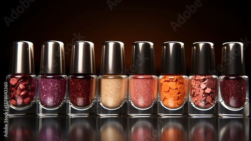 A photo of an assortment of nail polishes.