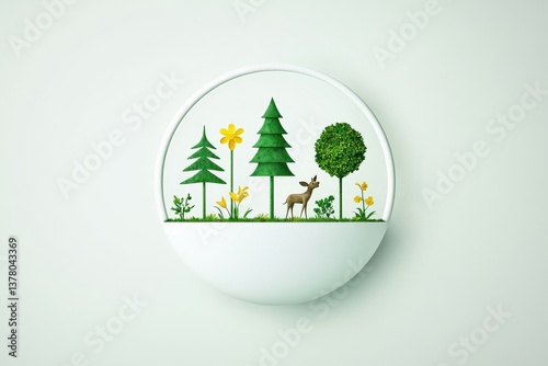Environmental Sustainability Art Global Green Initiatives Digital Illustration Nature Scene Creative Perspective Eco-Friendly Concepts