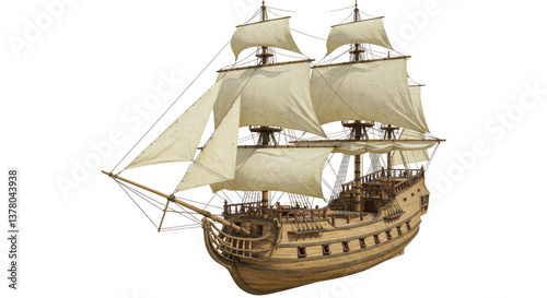 Valokuva Isolated Old Sailing Ship
