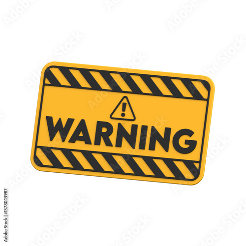 Warning sign 3D icon