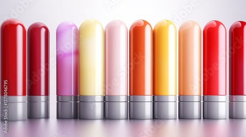 A photo of assorted lip balms in different colors.