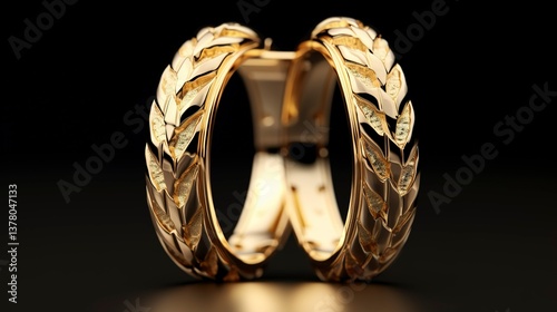 A photo of gold hoop earrings.