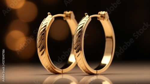 A photo of gold hoop earrings.