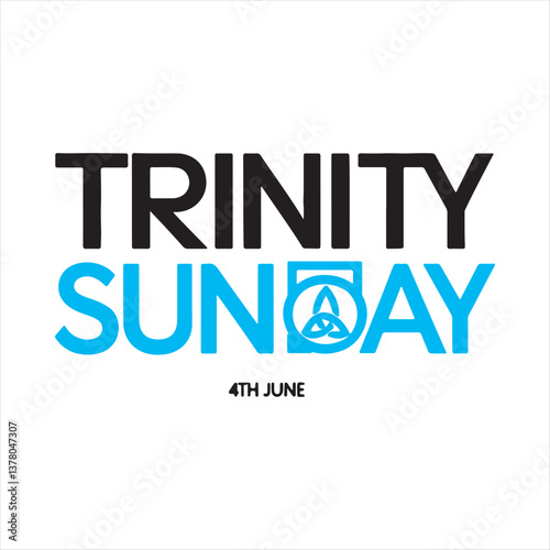 Trinity Sunday Typography Design,Minimalist Trinity Sunday Logo,Holy Trinity Sunday Celebration Design,Religious Trinity Symbol Typography,Elegant Trinity Sunday Vector Art,Christian Trinity Symbol