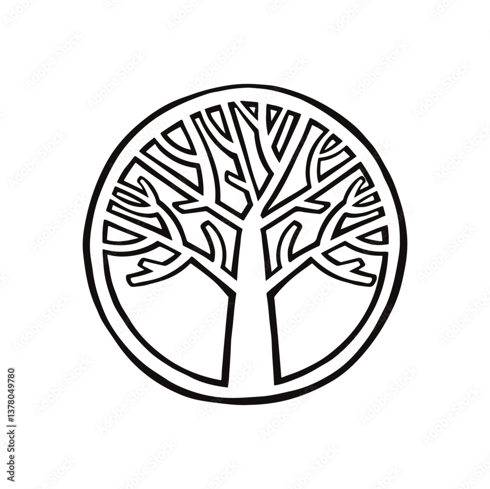 natural product sign of natural origin line vector hand drawn illustration natural product sign of natural origin line vector hand drawn illustration