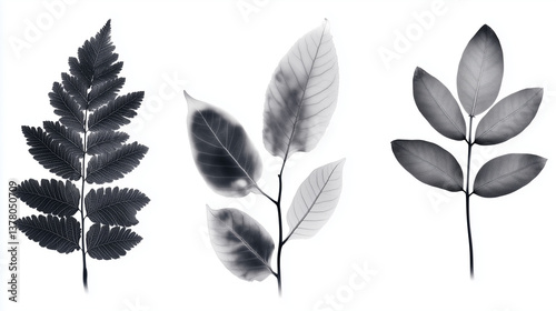 Skeletal ash leaves pack in x-ray style
