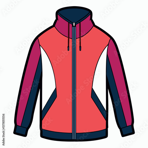 sporty zip up windbreaker jacket 