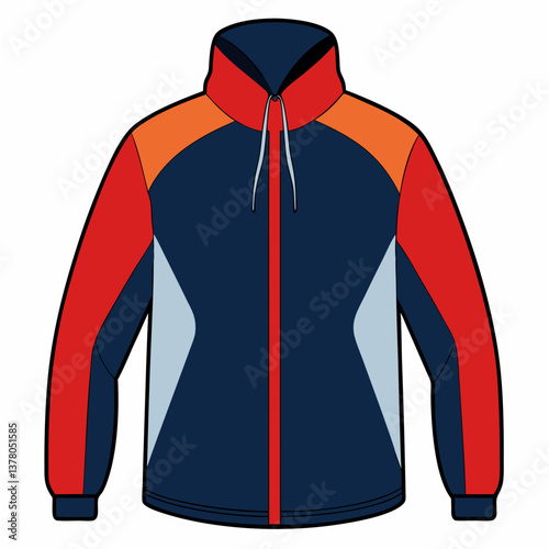 sporty zip up windbreaker jacket 