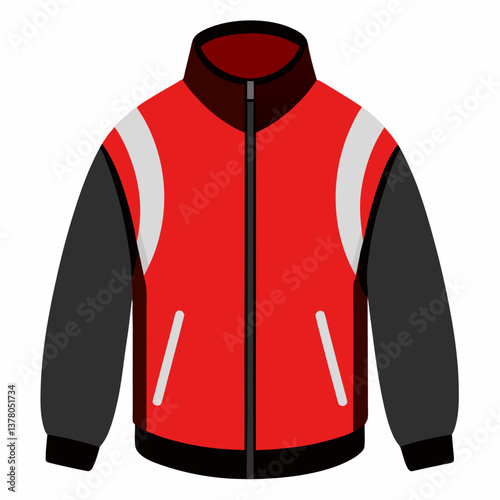 sporty zip up windbreaker jacket 