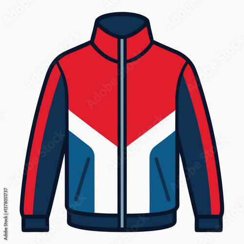 sporty zip up windbreaker jacket 