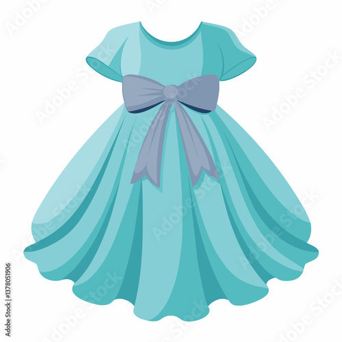 flowy chiffon dress with satin bow